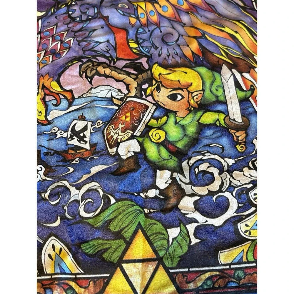 Legend of Zelda T Shirt Mens XL Blue‎ Wind Waker Graphic Tee NWOT Tultex